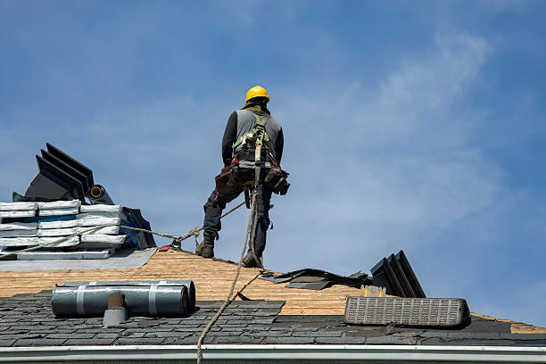 Professional Gutter Installation technician working in South Sterling, PA